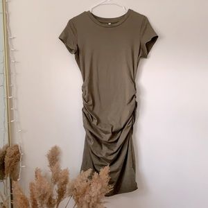 Army green MIDI dress